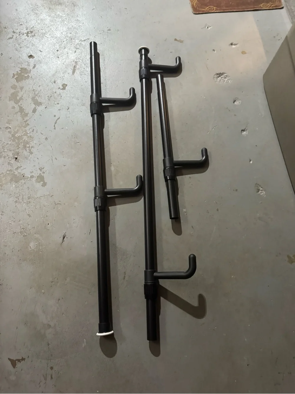Unlisted Black Wall-Mounted Coat and Hat Hook Rail